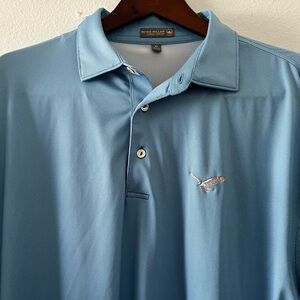 Peter Millar Sky Blue Men's Polo with Embroidered Logo